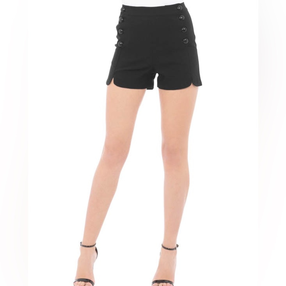 Voodoo Vixen Tanya high-waisted retro sailor shorts